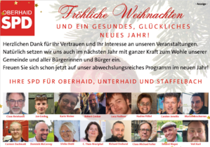 Weihnachtsgruß 2025 Team OberhaidSPD
