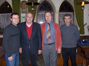 v.l. Falko Badura, Walter Hawly, Manfred Deinlein und Hilmar Hardt